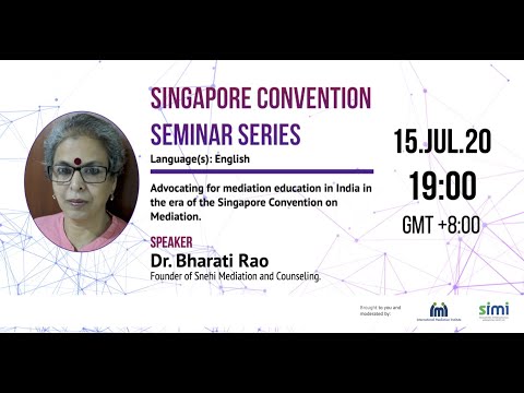 Bharati Rao - Advocating for Mediation Education in India in the era of the SCM